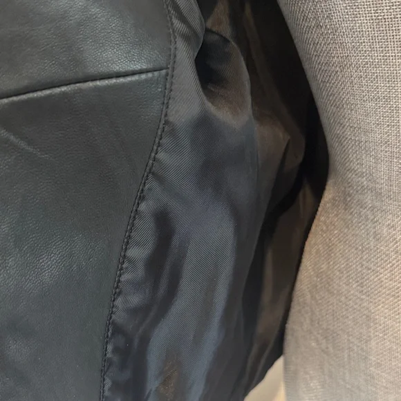 BADGLEY MISCHKA Women's Black Leather Jacket - Picture 6 of 15